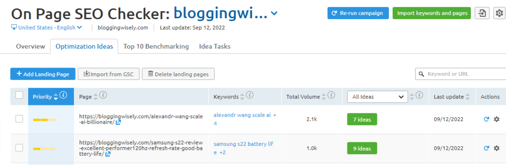semrush seo idea